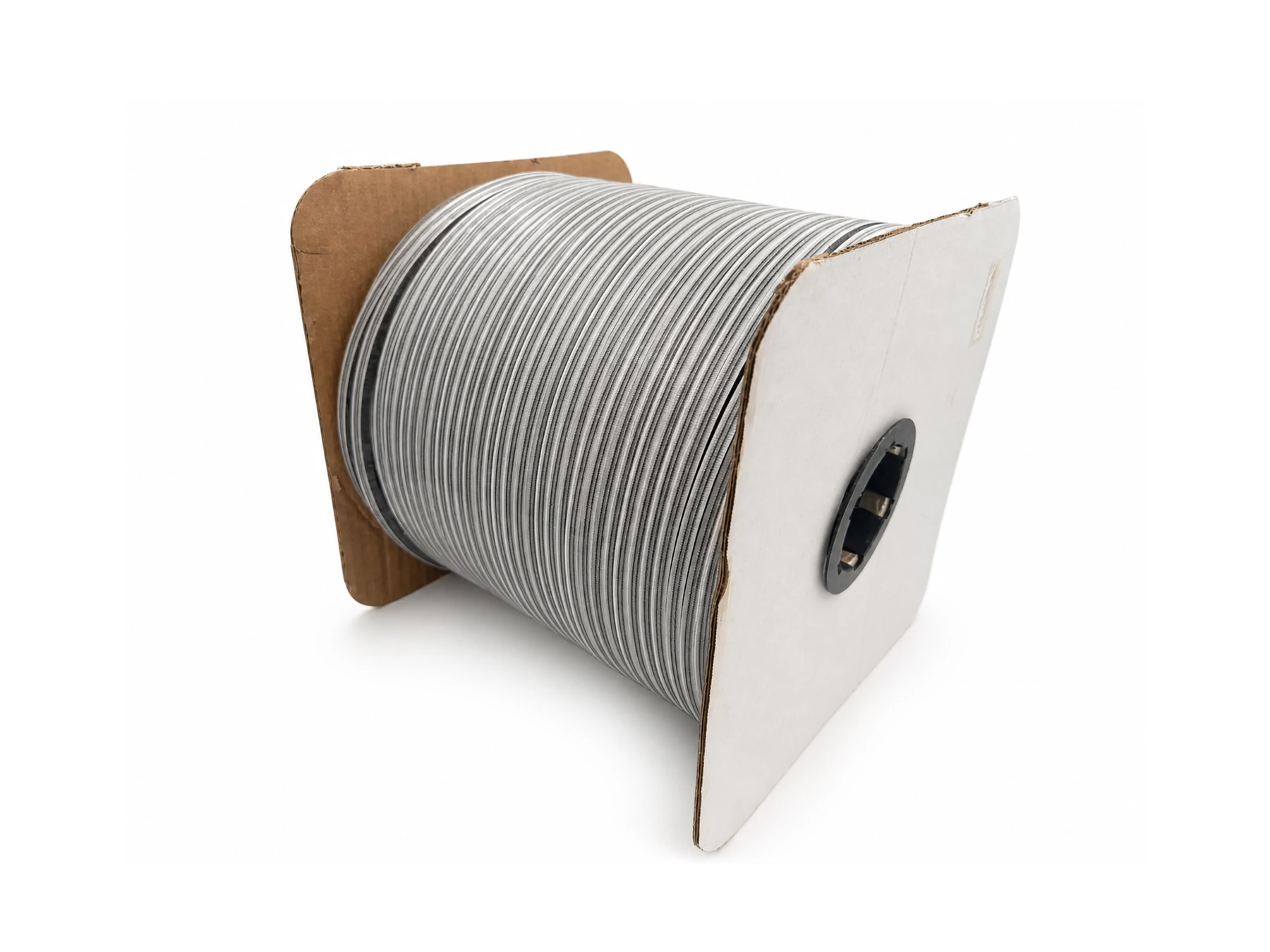 Self-adhesive wool pile weatherstrip roll with white background