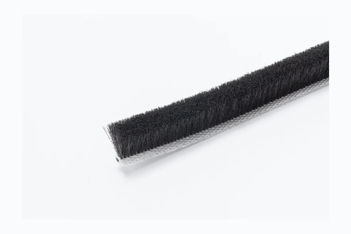 Black aluminum window brush seal